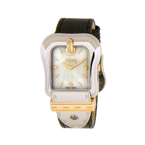 fendi buckle watch|Fendi Fendi Leather Buckle Watch with Diamonds .